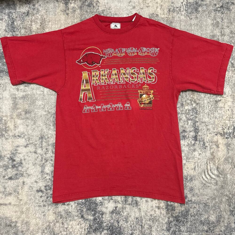 Vintage 1994 NCAA Final Four Arkansas Razorbacks T-Shirt Medium Galt Sand USA